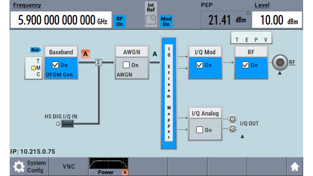 SMBV100B 用户界面
